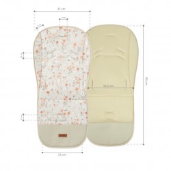 WKŁADKA DO WÓZKA 3D BLOOM BEIGE