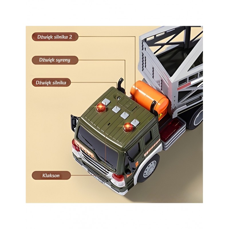 WOOPIE 57505 Ciężarówka transporter Dinozaur z dźwiękiem