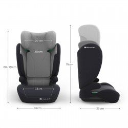 KINDERKRAFT Fotelik samochodowy I-SPARK 2 PLUS i-Size grey