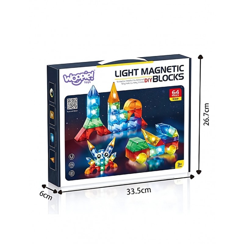 WOOPIE 54887 Klocki magnetyczne 63 el.