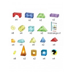 WOOPIE 54887 Klocki magnetyczne 63 el.