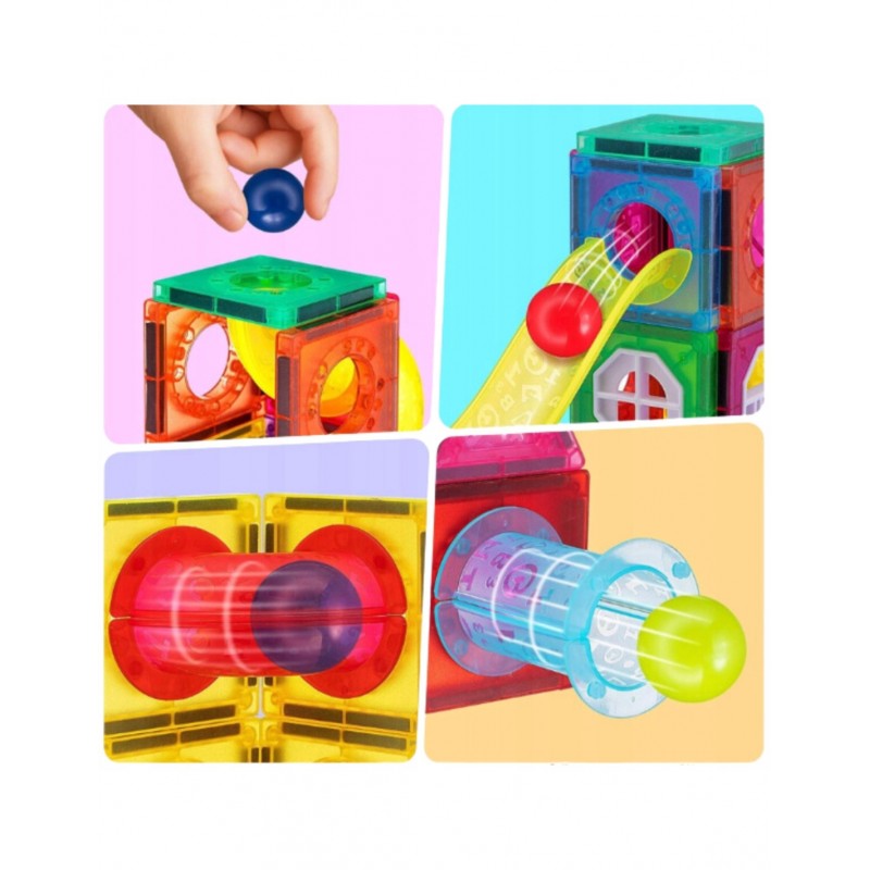 WOOPIE 54917 Klocki magnetyczne Tor kulkowy 42 el.