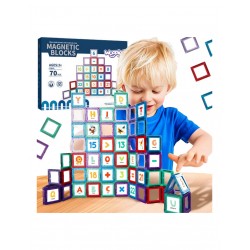 WOOPIE 54986 Klocki magnetyczne Nauka liczenia 70 el.