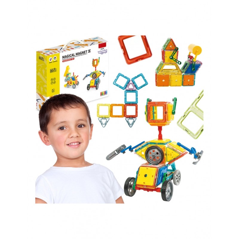 WOOPIE 55051 Klocki magnetyczne konstrukcyjne Pojazdy