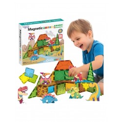 WOOPIE 558390 Klocki magnetyczne 7,5 cm Dino 30 el.