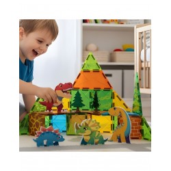 WOOPIE 558390 Klocki magnetyczne 7,5 cm Dino 30 el.