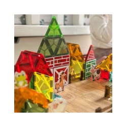 WOOPIE 55846 Klocki magnetyczne 7,5 cm Farma 30 el.