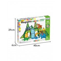 WOOPIE 558600 Klocki magnetyczne 3D Dżungla 45 el.
