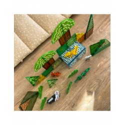 WOOPIE 55877 Klocki magnetyczne 3D Zwierzęta 45 el.