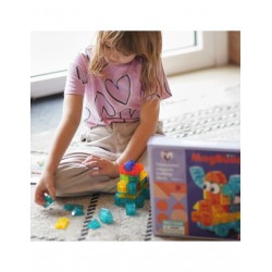 WOOPIE 55884 Klocki magnetyczne przeźroczyste 43 el.