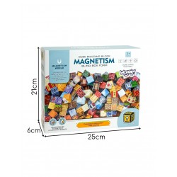 WOOPIE 55914 Klocki magnetyczne konstrukcyjne Sześciany 3D 63 el.