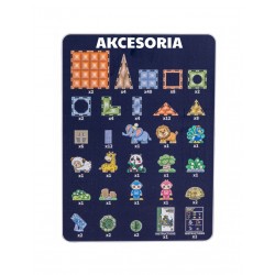 WOOPIE 55938 Klocki magnetyczne Świat zwierząt 124 el.