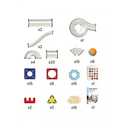 WOOPIE 55945 Klocki magnetyczne Tor kulkowy 113 el.