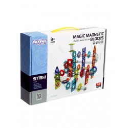 WOOPIE 55945 Klocki magnetyczne Tor kulkowy 113 el.