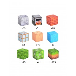 WOOPIE 55976 Klocki magnetyczne konstrukcyjne Świat klocków 108 el.
