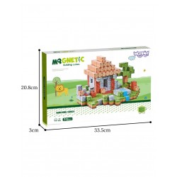 WOOPIE 55976 Klocki magnetyczne konstrukcyjne Świat klocków 108 el.