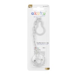 AKUKU A0700 Łańcuszek / zawieszka do smoczka szary