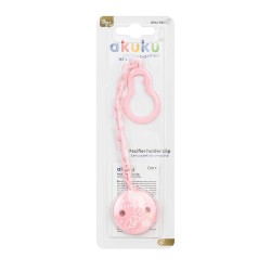 AKUKU A0701 Łańcuszek / zawieszka do smoczka róż
