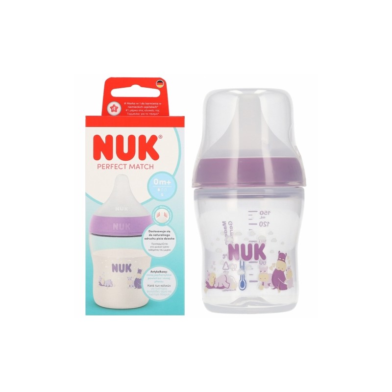 NUK 215410 Butelka 150ml PP sil HIPPO