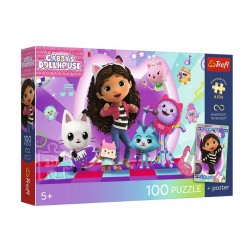 TREFL 16551 Puzzle 100 Kolorowy koci świat / Gabby's Dollhouse