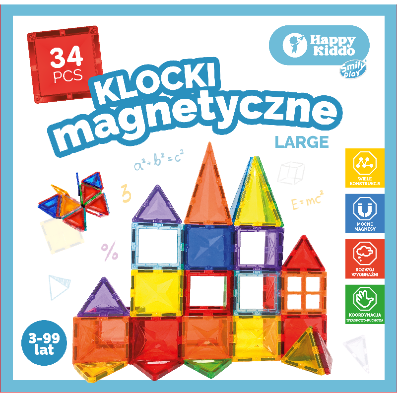 SMILY PLAY SP85381 Klocki magnetyczne 34 el.