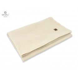 KIECZMERSKI Kocyk 75x100 cm MUŚLIN bawełna 100% ciepły beż