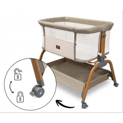 MILLY MALLY 6977 Łóżeczko dostawne Nino Beige