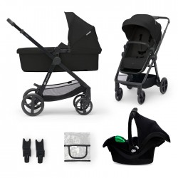 KINDERKRAFT Wózek NEWLY 3w1 mink pro black