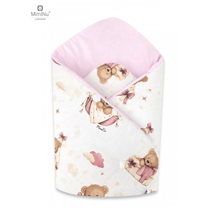 KIECZMERSKI Rożek usztywniony 75x75 cm MIMINU DESIGN Misiowe Sny róż bawełna 100%