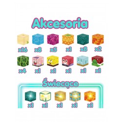 WOOPIE 58908 Klocki magnetyczne 54 el. kostki montessori