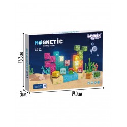 WOOPIE 58908 Klocki magnetyczne 54 el. kostki montessori