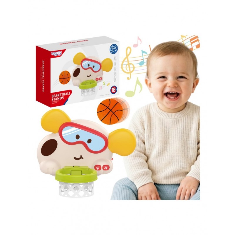 WOOPIE BABY 59219 Interaktywny kosz do koszykówki piesek