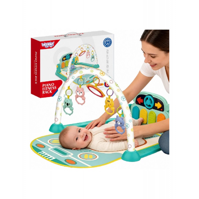 WOOPIE BABY 59233 Mata edukacyjna z pianinkiem 10 el.