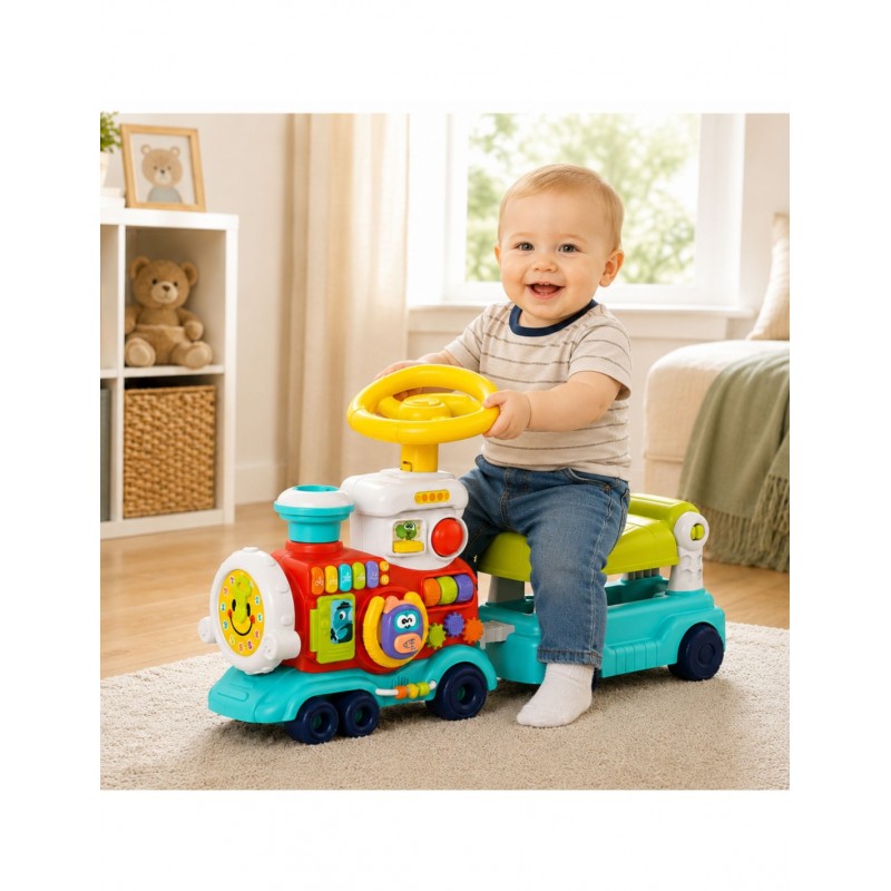 WOOPIE BABY 59301 Pociąg pchacz jeździk 2w1 interaktywny