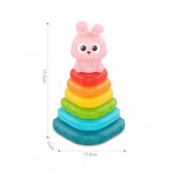 WOOPIE BABY 59332 Piramidka sensoryczna wieża króliczek