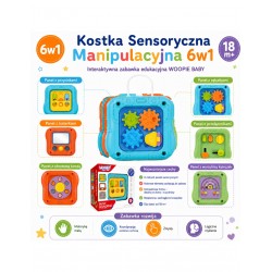 WOOPIE BABY 59387 Kostka sensoryczna manipulacyjna 6w1