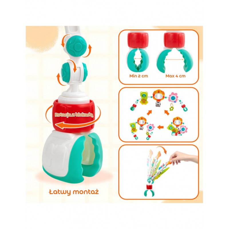 WOOPIE BABY 59455 Łuk sensoryczny z zabawkami do łóżeczka