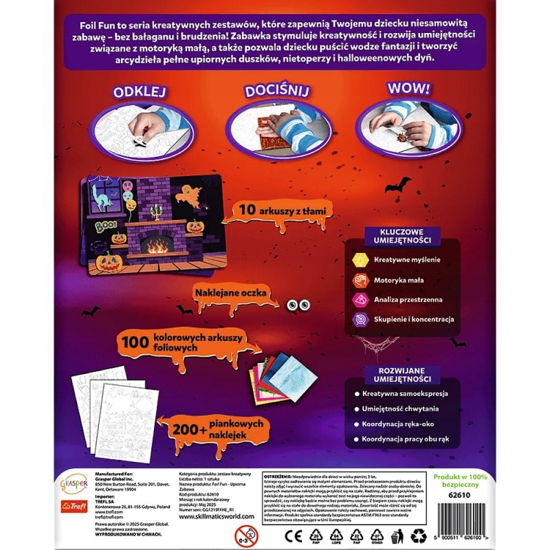 TREFL 62610 Skillmatics Foil Fun Upiorna zabawa