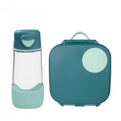 B.BOX 61675 Zestaw sportowa butelka tritanowa 450ml + Mini Lunchbox Emerald Forest