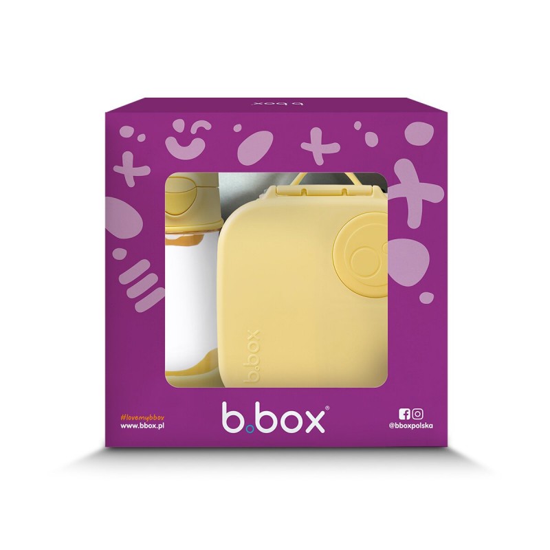 B.BOX 63044 Zestaw sportowa butelka tritanowa 450ml + Mini Lunchbox Lemon Twist