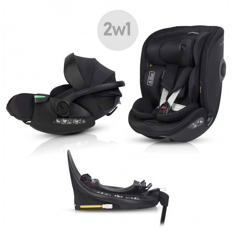 EASY GO Zestaw fotelików samochodowych 2w1 BUZ XTD PRO i BUZ PRO BODY INK