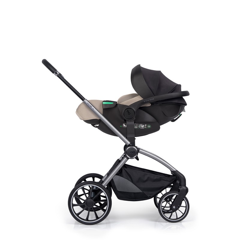 EASY GO Zestaw fotelików samochodowych 2w1 BUZ XTD PRO i BUZ PRO BODY TAUPE