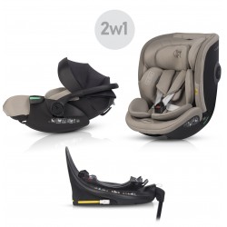 EASY GO Zestaw fotelików samochodowych 2w1 BUZ XTD PRO i BUZ PRO BODY TAUPE