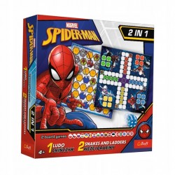 TREFL 02419 Gra 2w1 Chińczyk / Węże i drabiny Spider-Man
