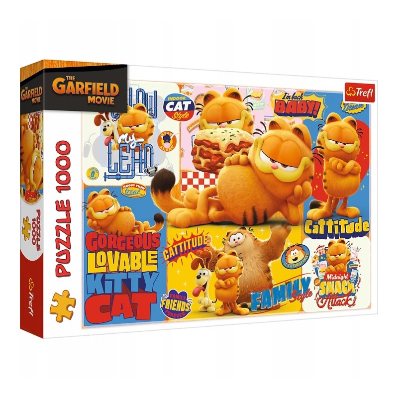 TREFL 10935 Puzzle 1000 Przygody Garfielda