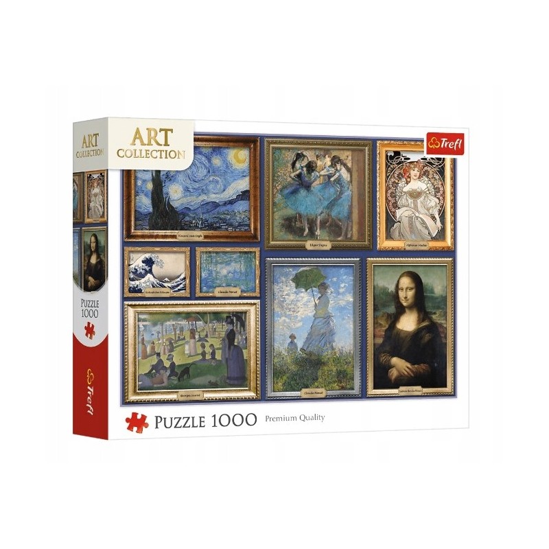 TREFL 10974 Puzzle 1000 Art Collection-Kolekcja arcydzieł sztuki