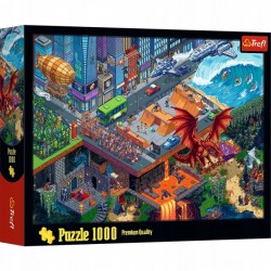 TREFL 10986 Puzzle 1000 Miasto Pixel