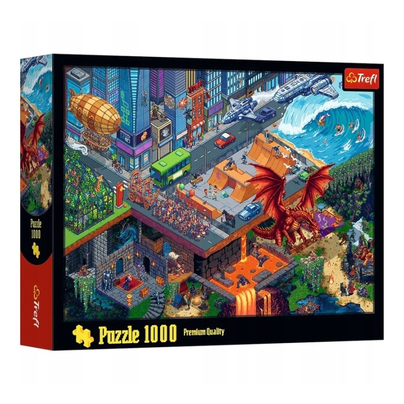 TREFL 10986 Puzzle 1000 Miasto Pixel