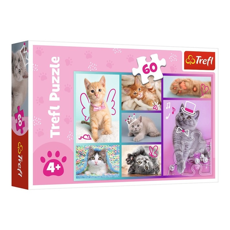 TREFL 17373 Puzzle 60 Słodkie kociaki