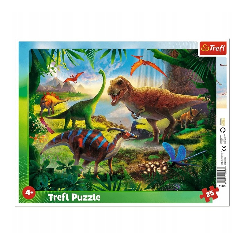 TREFL 31343 Puzzle 25 ramkowe Dinozaury